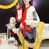 超人気  猫柄 ニットセータートップス三色あり<U-4161>