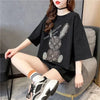 新商品 プリント ファッション ゆったり 全4色 半袖 Tシャツ＜U-8706＞