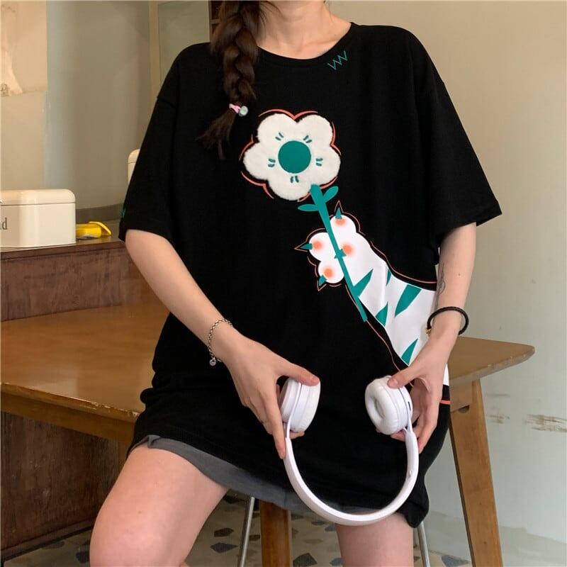 好感度満載 プリント 美感いっぱい Tシャツ カットソー＜U-3313＞