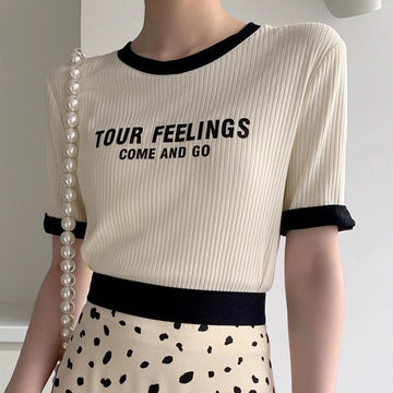 ゆったり感アップ アルファベット ファッション Tシャツ カットソー＜U-3077＞