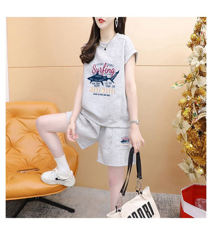 今季マストバイ ファッション カジュアル 半袖Ｔシャツⅹパンツセット全3色 <U-8265>