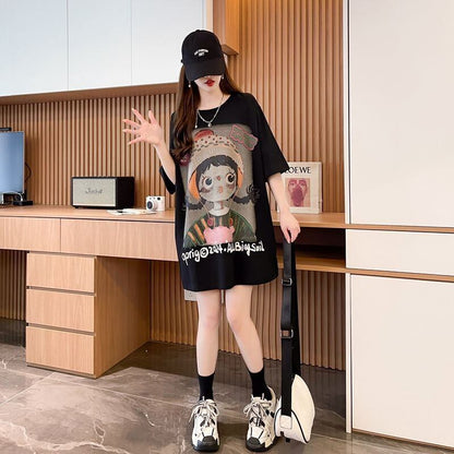 新作 特別デザイン アバンギャルド プリント全3色 半袖Tシャツ カットソー ＜U-8605＞