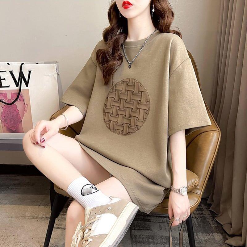 個性的なデザイン ラウンドネック 一目惚れ プリント Tシャツ カットソー＜U-2959＞