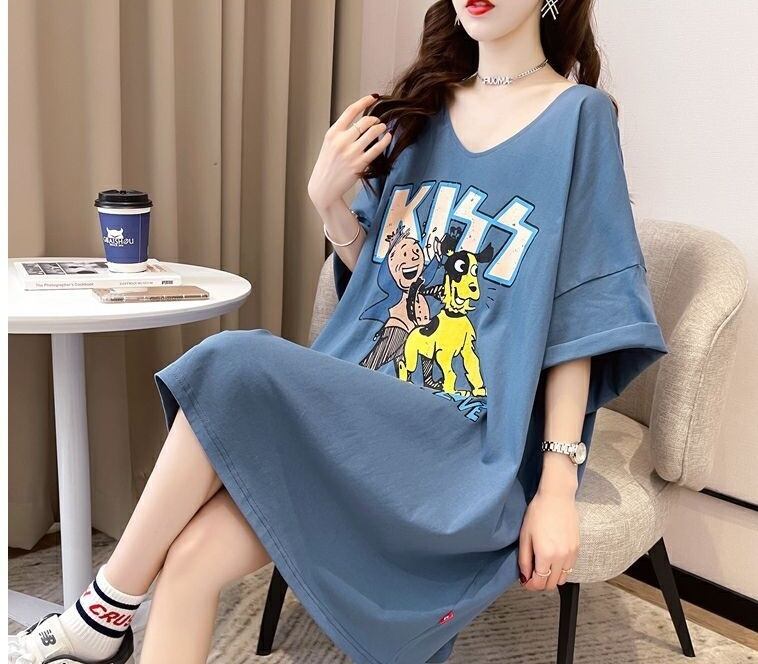 ファッション ゆったり プリント 全4色 半袖 Tシャツ＜U-11518＞
