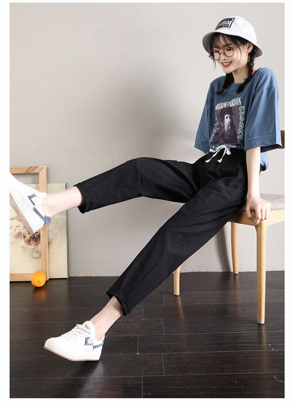 定番シンプル  ファッション ゆったりパンツ<U-6541>