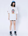 話題沸騰中 ゆったり カジュアル プリント 6色 半袖Tシャツ＜U-8164＞