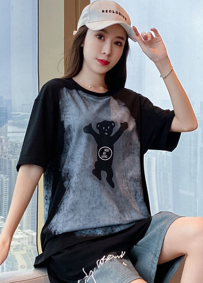 数量限定 ファッション 個性派 半袖Ｔシャツⅹパンツセット全4色<U-8783>