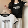 ゆったり感アップ アルファベット ファッション Tシャツ カットソー＜U-3077＞