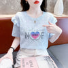 新商品 大人可愛い 話題沸騰中 ホットダイヤモンド 全3色 半袖Tシャツ<U-8868>