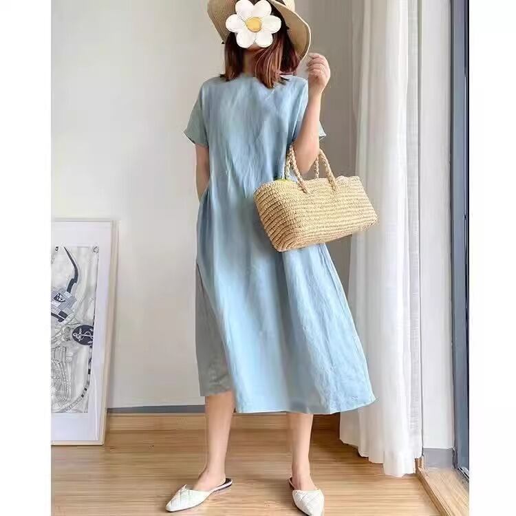 定番シンプル プラスベルベット 美人度アップ 5色 ニットワンピース <U-12084>