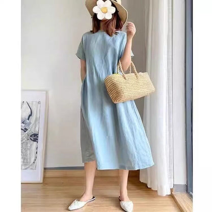 定番シンプル プラスベルベット 美人度アップ 5色 ニットワンピース <U-12084>