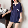 オシャレ度満点 切り替え カジュアル プリント Tシャツ カットソー＜U-3593＞