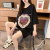 絶対欲しい プリント ロゴ ゆったり 3色半袖Tシャツ＜U-8315＞