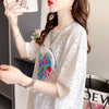 オシャレ度満点 プリント 高級感溢れる Tシャツ カットソー＜U-3336＞