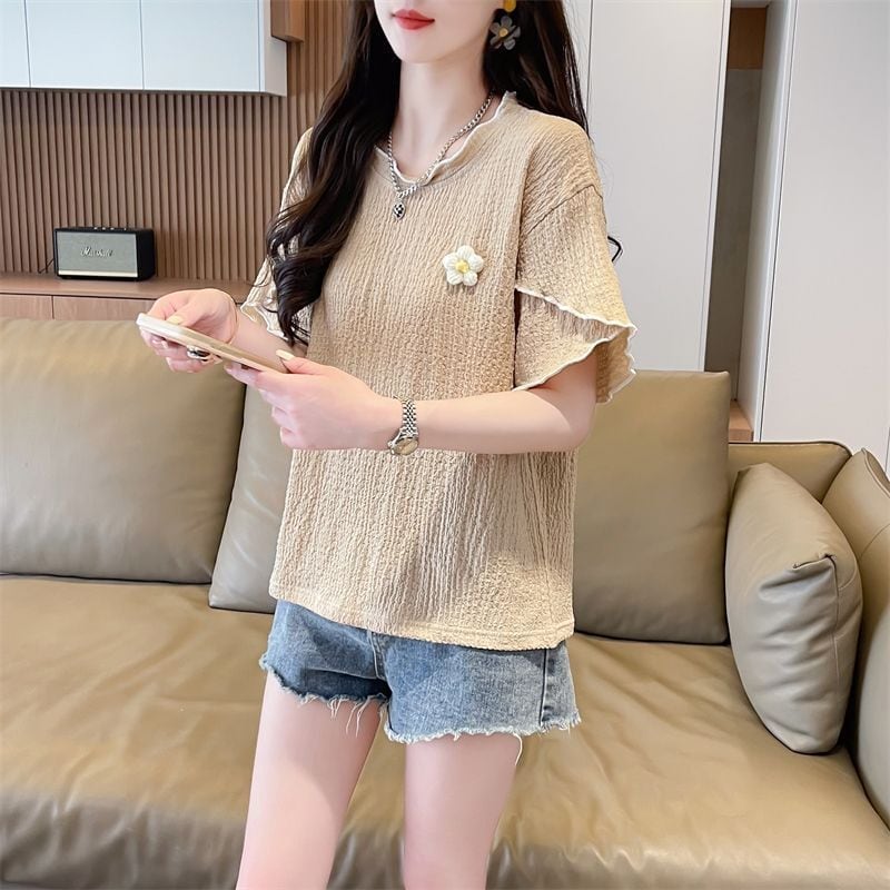 美人度アップ スウィート キュート 5色選択 半袖Tシャツ＜U-8578＞