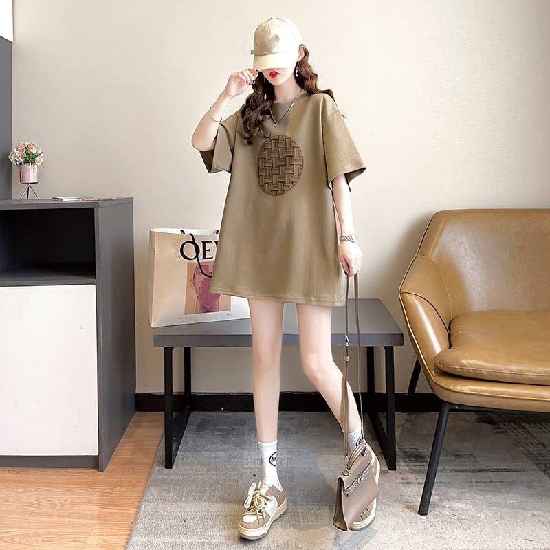 個性的なデザイン ラウンドネック 一目惚れ プリント Tシャツ カットソー＜U-2959＞