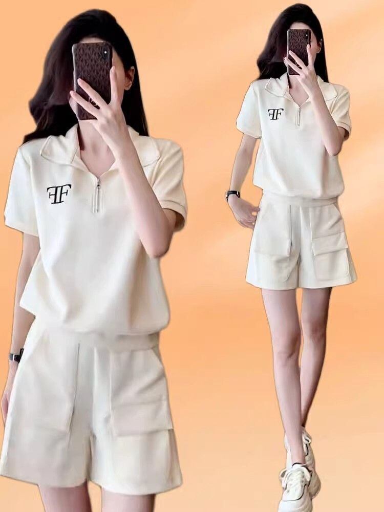 真夏も快適 半袖 カジュアル Tシャツ ショートパンツ セットアップ ＜U-11140＞
