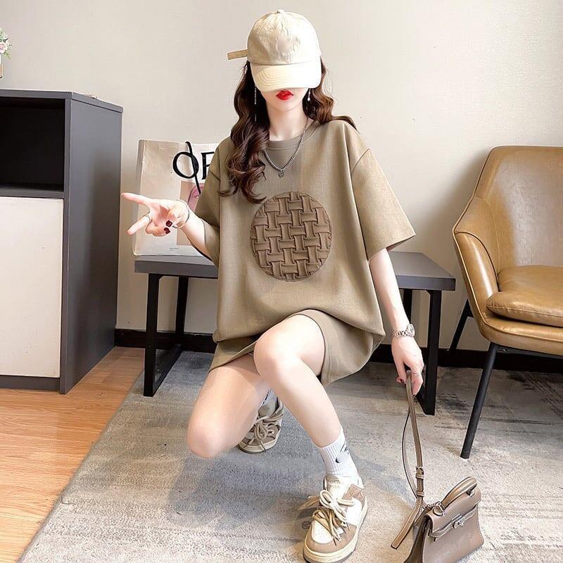 個性的なデザイン ラウンドネック 一目惚れ プリント Tシャツ カットソー＜U-2959＞