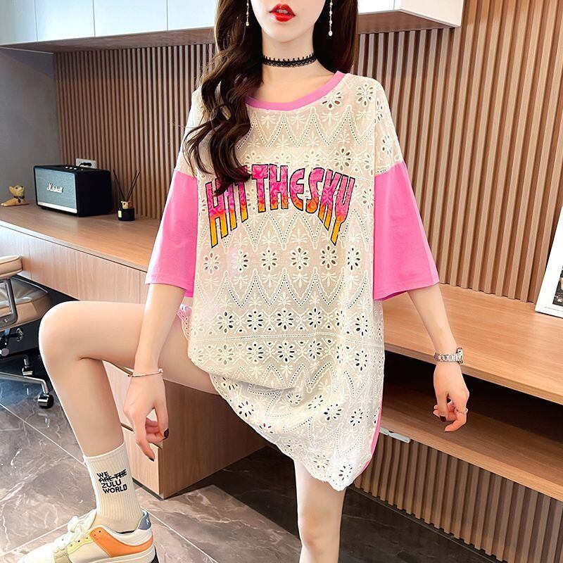気質満点 ラウンドネック キュート 半袖Tシャツ ＜U-8647＞