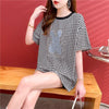 カジュアル 千鳥格子 オシャレ度満点 Tシャツ カットソー＜U-3076＞