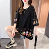 個性的なデザイン 切り替え 一目惚れ プリント Tシャツ カットソー＜U-3620＞