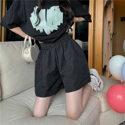 清涼感たっぷり ハイウエスト ファッション パンツ ボトムス＜U-3523＞