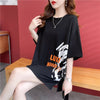 スタイリッシュ 切り替え 一目惚れ プリント Tシャツ カットソー＜U-3584＞