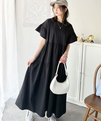 今季マストバイ 早い者勝ち 美人度アップ カジュアル 全3色 半袖 Tシャツ ワンピース ＜U-11984＞