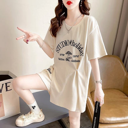 着心地抜群 切り替え 女性力を高める Tシャツ＋ショートパンツ セットアップ＜U-3612＞