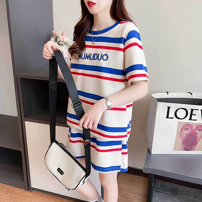絶対欲しい 真夏も快適 美人度アップ カジュアル 半袖 Tシャツ ショートパンツ セットアップ ＜U-11192＞