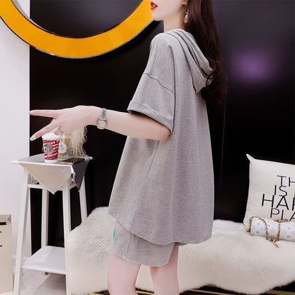 オシャレ度満点 Tシャツ＋ショートパンツ ゆったり感アップ セットアップ＜U-3466＞