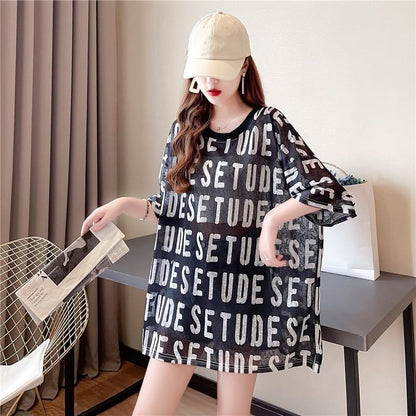 スタイリッシュ 一目惚れ アルファベット Tシャツ カットソー＜isf-3043＞