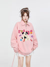 【裹起毛】好感度UP sweet系可愛い オシャレデザイン パーカー<U-10334>