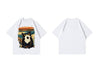 絶対欲しい デザイン性抜群 売り切れ必至 ファッション プリント 4色選択 半袖Tシャツ＜U-9293＞