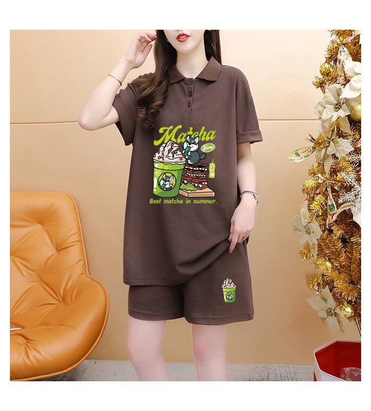 超人気 プリント カジュアル 半袖Ｔシャツⅹパンツセット全3色 <U-8528>