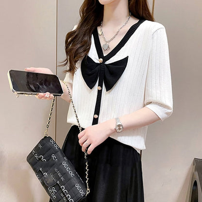 ゆったり感アップ 切り替え 美感いっぱい Tシャツ＋スカート セットアップ＜U-3574＞