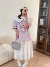 スウィート ワンちゃんロゴ 韓国系 ゆったりTシャツ半袖<U-4882>