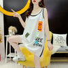 今季マストバイ ダメージ加工 デザイン性抜群 プリント全2色 ノースリーブ Tシャツ カットソー＜U-9141＞