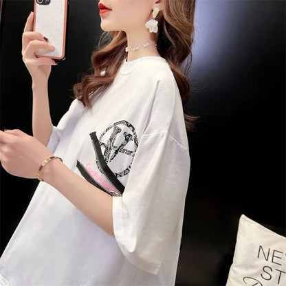 デザイン感 3色選択可 合わせやすい Tシャツ カットソー＜U-3055＞