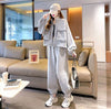 今季マストバイ 着心地良い 定番シンプル 3色選択 トップス+パンツセット <U-9497>