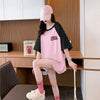 おすすめ 切り替え 定番シンプル プリント 4色選択 半袖Tシャツ＜U-8583＞