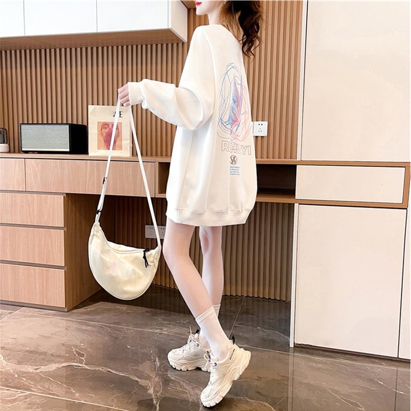 着心地抜群 プリント 女性力を高める スウェット パーカー＜U-3777＞