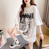 美人度アップ 切り替え ファッション プリント Tシャツ カットソー＜U-3399＞