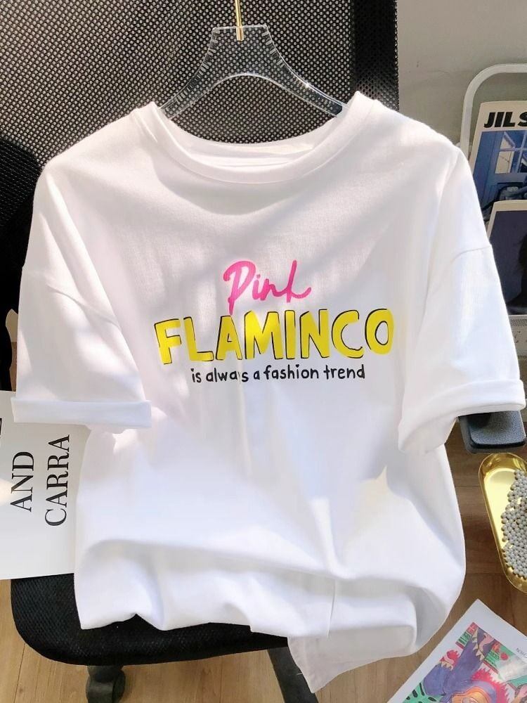絶対欲しい ゆったり 個性派 半袖Tシャツ ホワイト ＜U-4954＞
