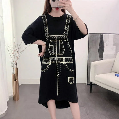 ゆったり感アップ プリント オシャレ度満点 ワンピース＜U-3093＞
