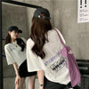 オシャレ度満点 切り替え 一目惚れ プリント Tシャツ カットソー＜U-3560＞