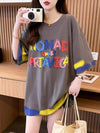 【半額！期間限定！！】着回し力抜群 個性派 ファッション プリント 3色選択 半袖Tシャツ＜U-8589＞