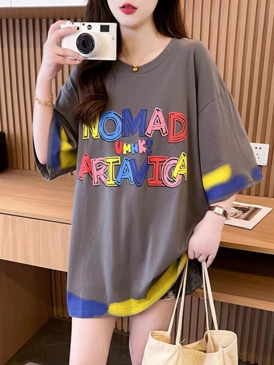 【半額！期間限定！！】着回し力抜群 個性派 ファッション プリント 3色選択 半袖Tシャツ＜U-8589＞