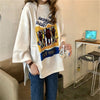 合わせやすい 切り替え 美人度アップ プリント Tシャツ カットソー＜U-3447＞