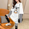 シンプル レイヤード風 ファッション プリント Tシャツ カットソー＜U-8131＞